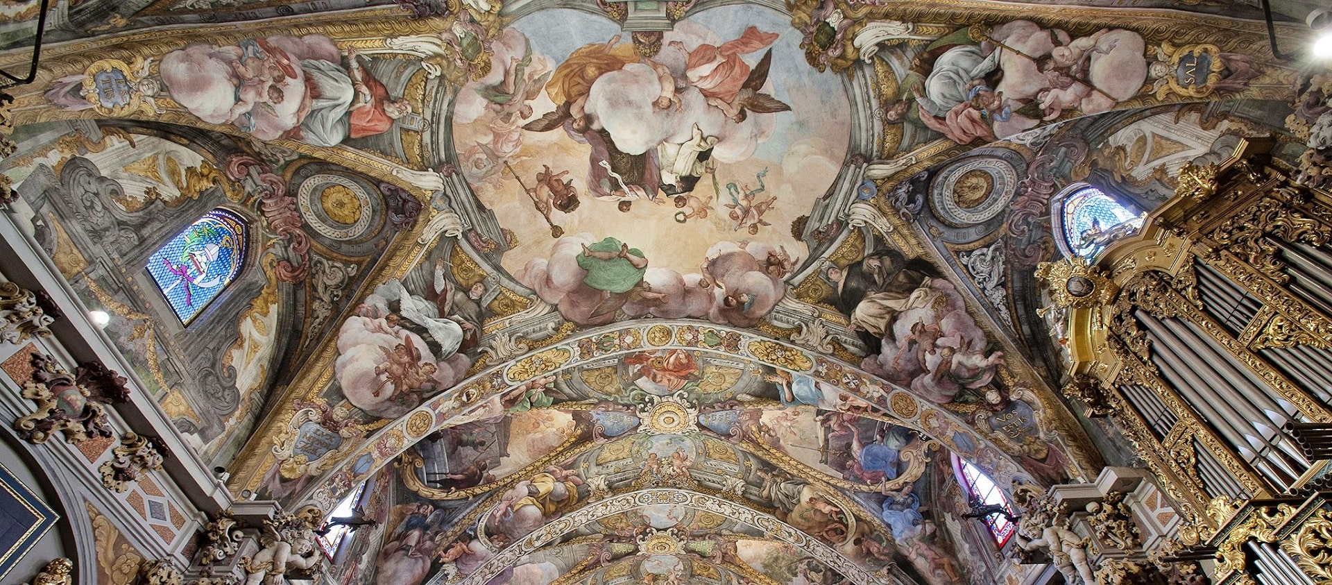 Bóveda de la Iglesia de San Nicolás de Valencia con pinturas